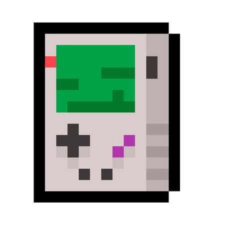 Vintage 8 bit handheld gaming device - isolated vectorのイラスト素材