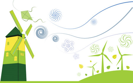 Colorful Spring Colorful Windのイラスト素材