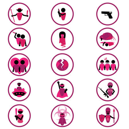 Set of Genre and category of Movies Iconsのイラスト素材