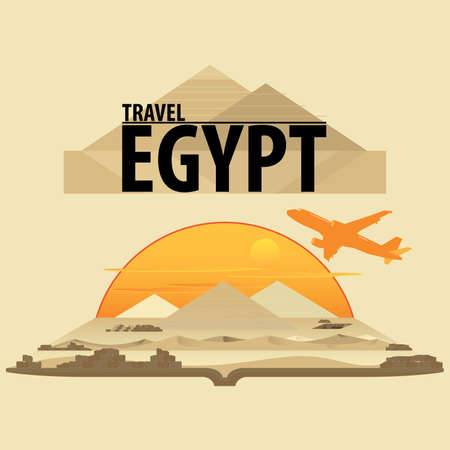 Travel around the world Egyptのイラスト素材