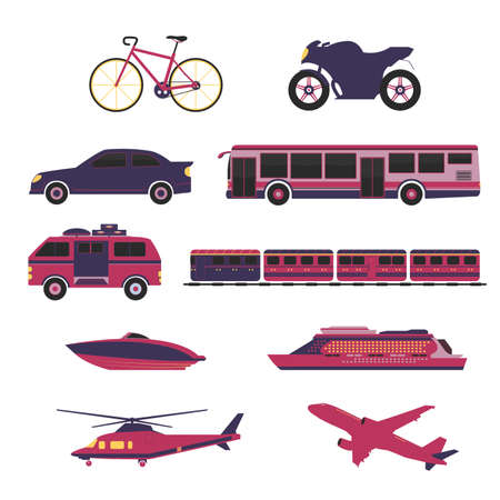 Transportation Vector and Iconのイラスト素材