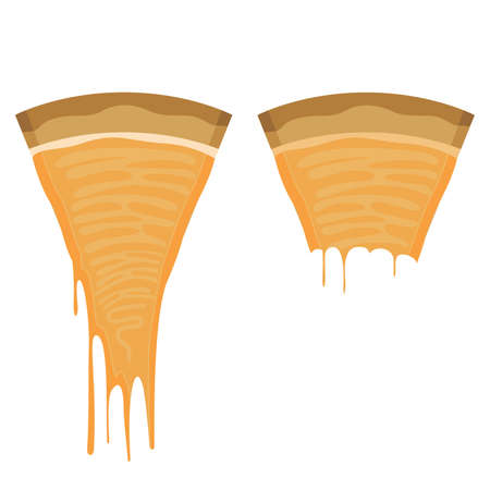 Piece of Cheese Pizza with a Missing Biteのイラスト素材