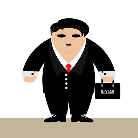 Boss Businessman Character Cartoon Vectorのイラスト素材