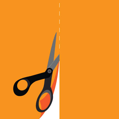 Scissors cut paper vectorのイラスト素材