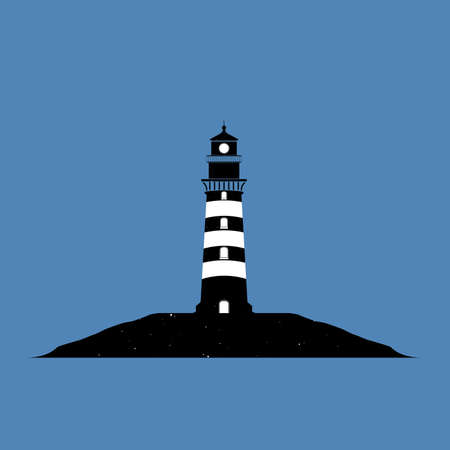 Lighthouse Silhouette Vectorのイラスト素材