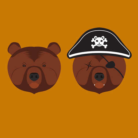 Grizzly Bear Headのイラスト素材