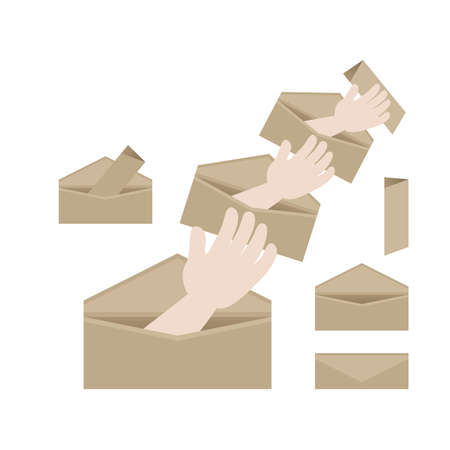 Mail and Email Communication Vector and Iconのイラスト素材