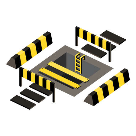 Under Construction Warning Vectorのイラスト素材