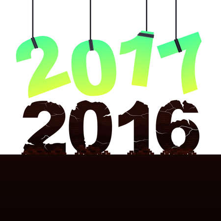 Happy New Year 2017のイラスト素材