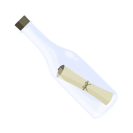 Message in a Bottle Vector and Iconのイラスト素材