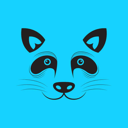 Raccoon and ferret vector and iconのイラスト素材
