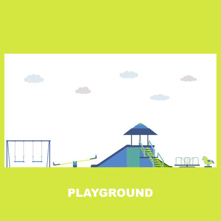 Children Playground Outdoor Landscapeのイラスト素材