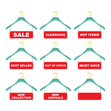 Sale Sign and Advertisement Banner Vector for App and Websiteのイラスト素材