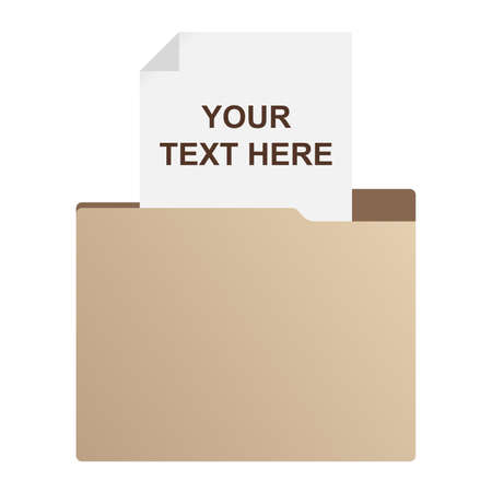Folder and Document Paper Vertical Vectorのイラスト素材
