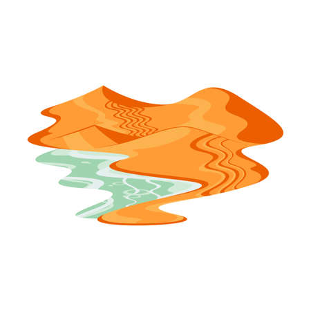 Desert Sand Dune Landscape Vectorのイラスト素材
