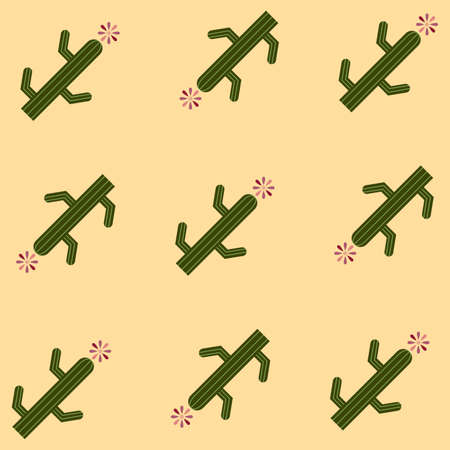 Cactus Icon Vector Background and Wallpaperのイラスト素材