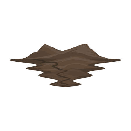 Rocky Mountain Stone and rock Landscape Vectorのイラスト素材