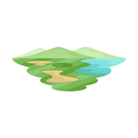 Golf Club Course Landscape Vectorのイラスト素材
