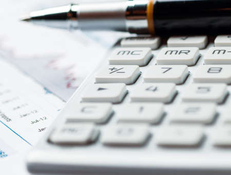 Financial accounting graphs and charts analysisの写真素材