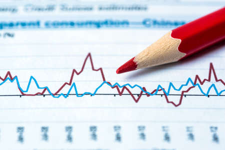 financial accounting analysis concept with graphs and chartsの写真素材