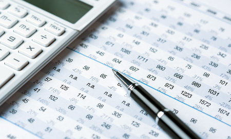 financial accounting analysis concept with graphs and charts