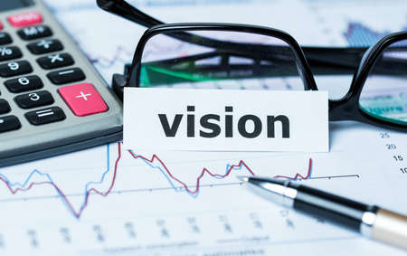 financial accounting concept with graphs and chartsの写真素材