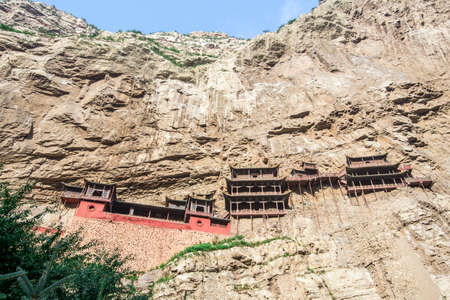 Hanging temple in Shanxi province,Chinaの写真素材