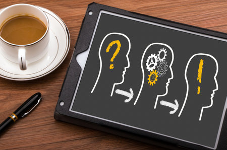 idea solve problem concept on touch screen