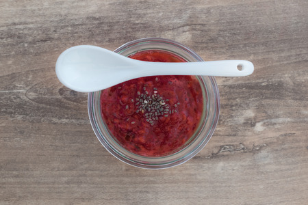 Healthy dessert with chia seedの写真素材