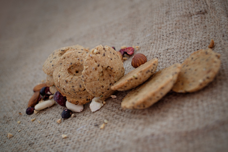 Healthy christmas chia cookiesの写真素材
