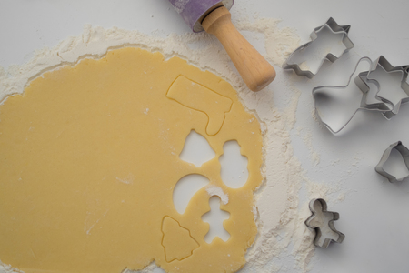 Cut cookie doughの写真素材