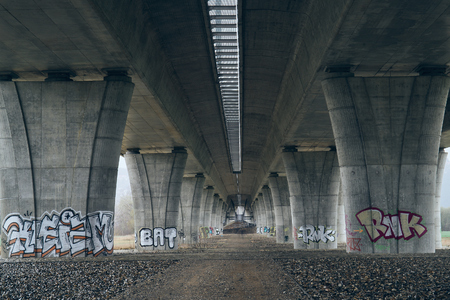 Prague/Czech Republic - March 10 2019: Radotin bridgeの写真素材