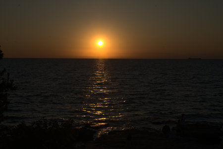 Sunset on the Adriatic Sea Croatiaの写真素材