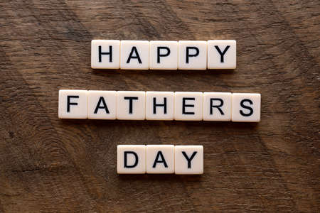 Happy father's day with scrabble lettersの写真素材