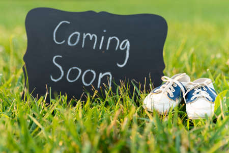 A sign of a baby coming soonの写真素材