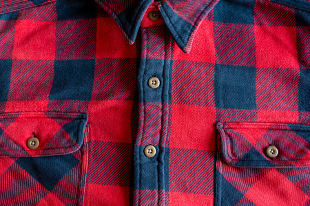 black and red plaid men's shirt