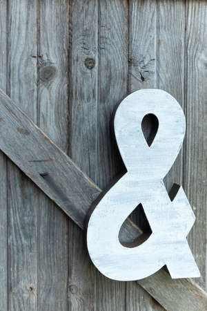 A Ampersand sign on a wallの写真素材