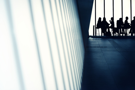 The lobby of the office building, the Japanese people.のeditorial素材