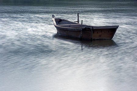 Japanese small boatの写真素材