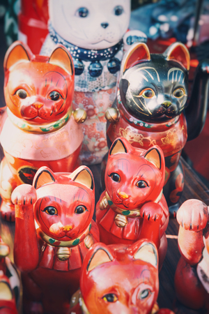 Maneki Neko in Japanese, lucky cat.の写真素材