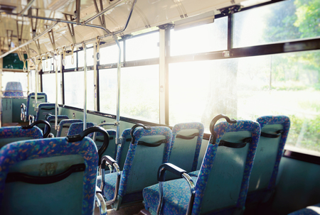 Inside the busの写真素材
