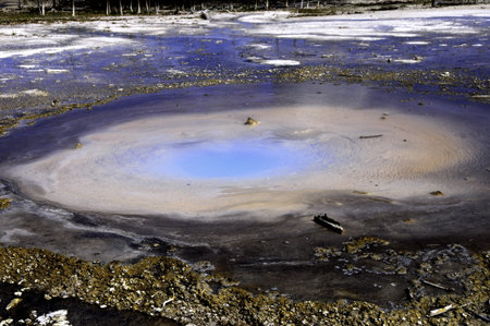 Colorful Pearl Geyser at Yellowstone National Park