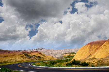 Badlands National Park South Dakotaの写真素材