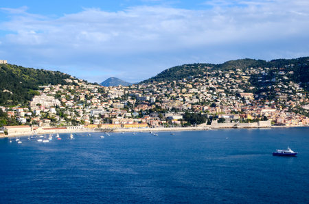 The beautiful town and harbor of Villefranche France