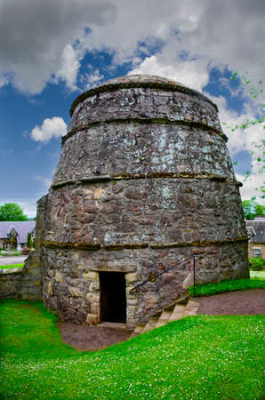 A medieval pigeon coop or Doocot at Dirleton Castle, Scotlandのeditorial素材