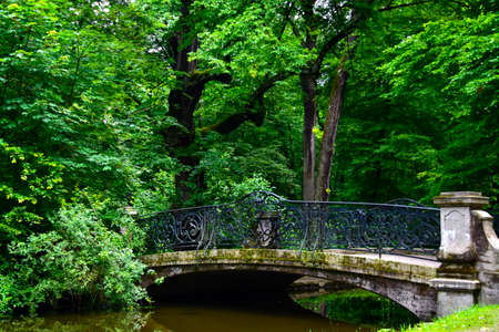 Bridge at Nymphenburg Palace near Munich Germany.のeditorial素材