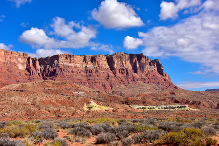 View of the colorful Vermilion Cliffs, in Arizona.の写真素材