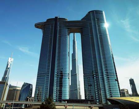 Dubai, UAE February 20, 2020: the tallest building in the world Burj Khalifaのeditorial素材