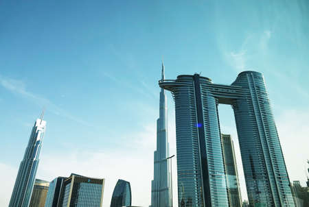 Dubai, UAE February 20, 2020: the tallest building in the world Burj Khalifaのeditorial素材