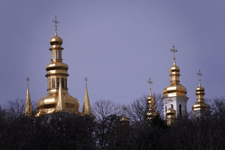 Kiev, Ukraine March 13, 2020: Pechersk Lavra - the main Orthodox place in Kievan Rus